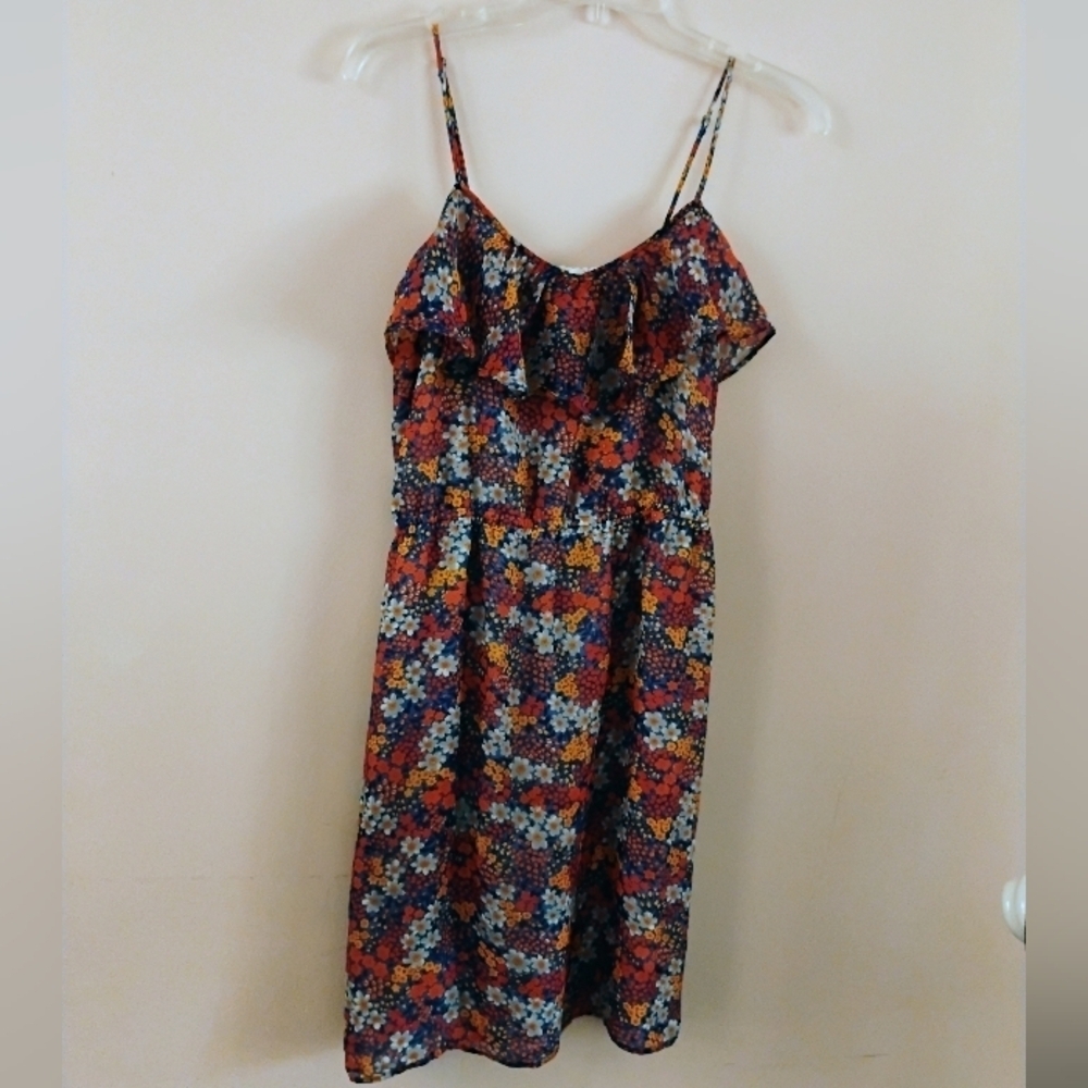 Shoshanna Silk Floral Ruffle Mini Dress Size 8 - Picture 11 of 12